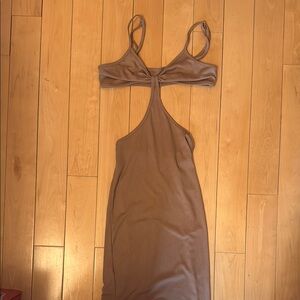 Elegant Brown Women's Dress